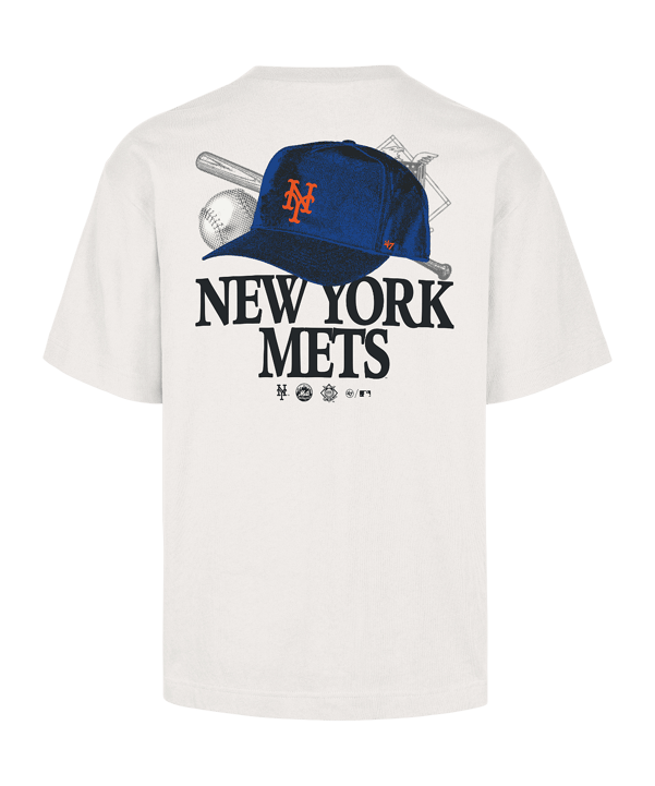 '47 Brand Mlb New York Mets In The Paper Foundation T-Shirt Beige - beige