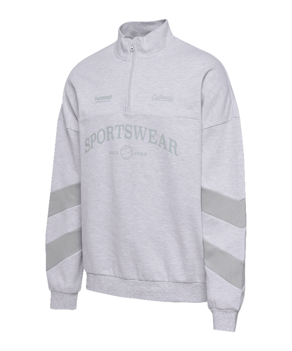 Hummel Oversized Halfzip Sweatshirt Grau F2010 - grau