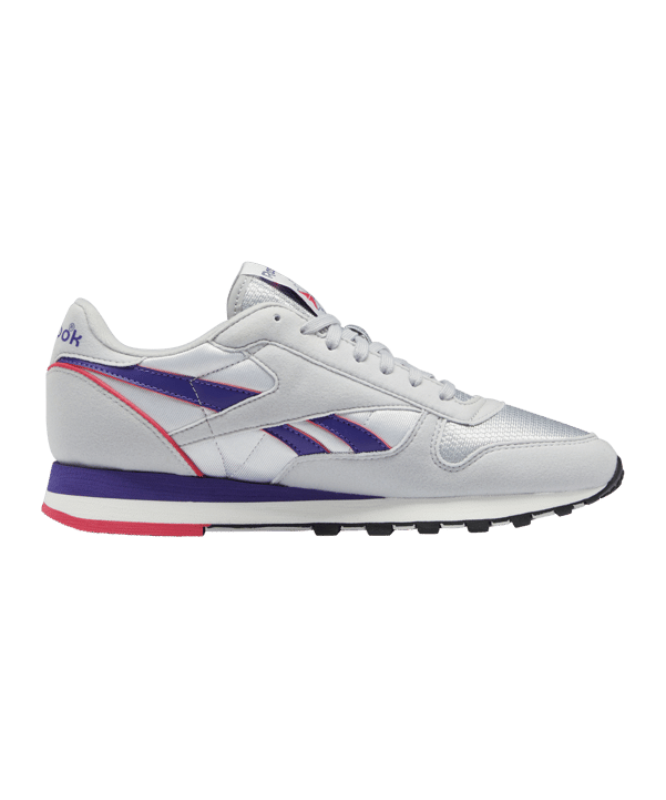Reebok Classic Leather Grau Lila Pink - grau
