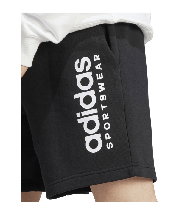 adidas All SZN Fleece Graphic Shorts Black - schwarz
