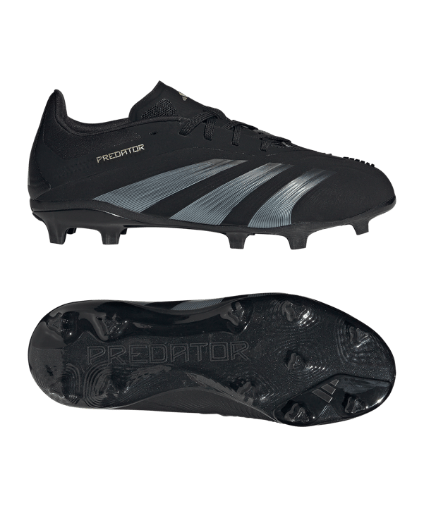 adidas Predator Elite FG Dark Spark Kids Schwarz Grau - schwarz