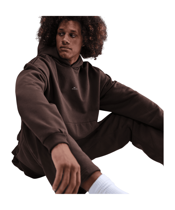 Nike Secondary Brushed Hoody Braun F237 - braun