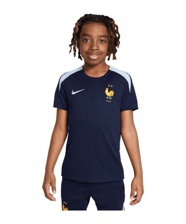 Nike Frankreich Trainingsshirt EM 2024 Kids Blau F498 - blau