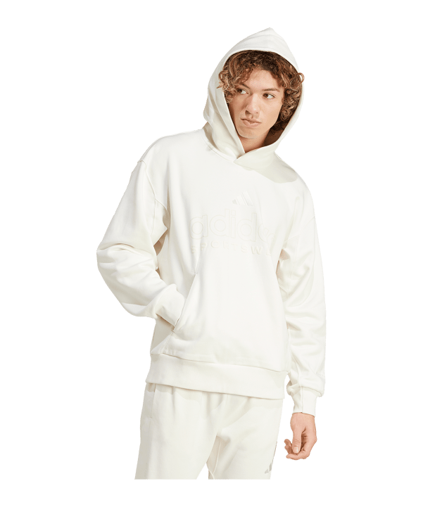 adidas All SZN Fleece Graphic Hoody Weiß - weiss