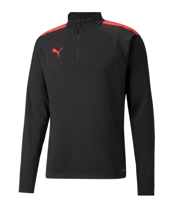 PUMA teamLIGA HalfZip Sweatshirt Schwarz Rot F43 - schwarz
