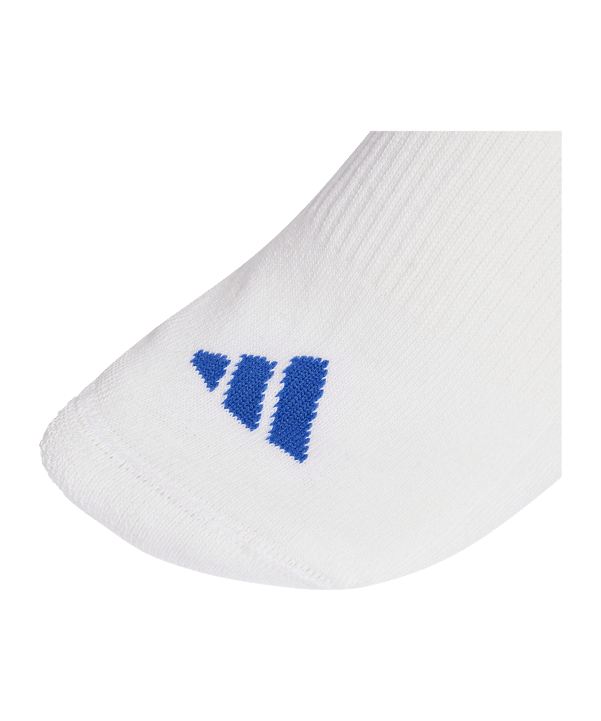 adidas 3 Stripes Mid Cut 3er Pack Socken Blau - blau