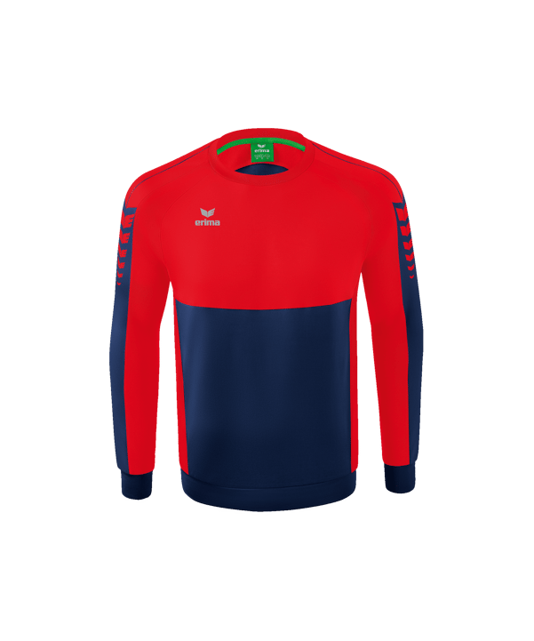 Erima Six Wings Sweatshirt Blau Rot - blau