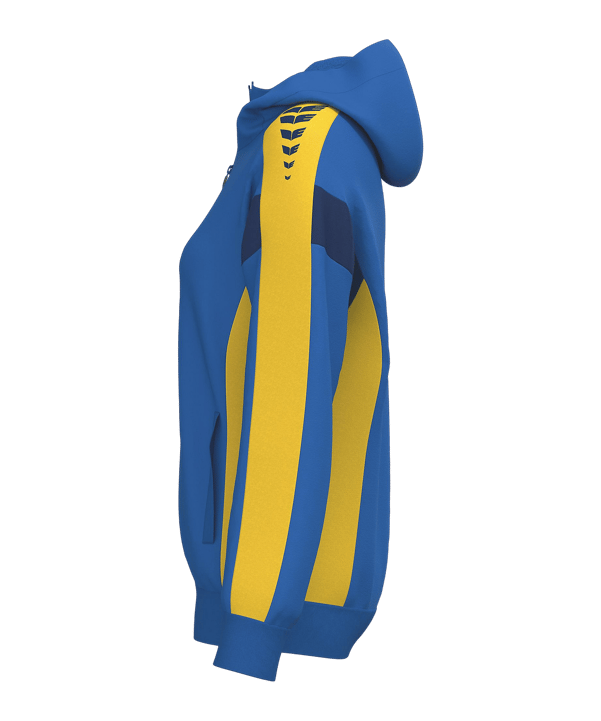 Erima Celebrate 125 Kapuzenjacke Damen Blau Fnewroyalgelb - blau