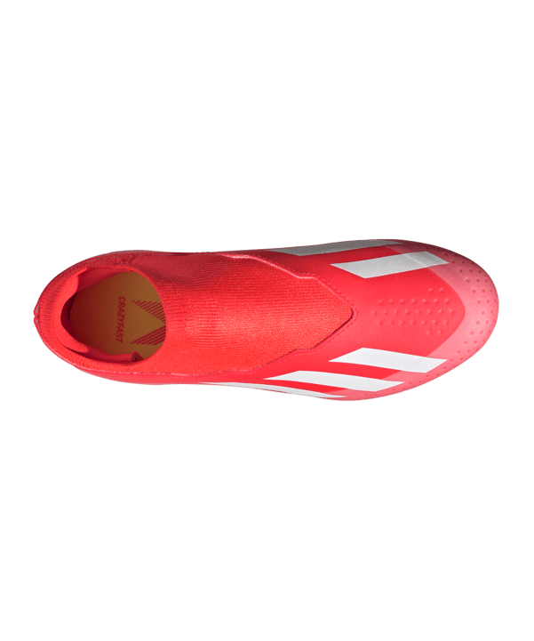 adidas X Crazyfast League LL FG Kids Energy Citrus Rot Weiss Gelb - rot