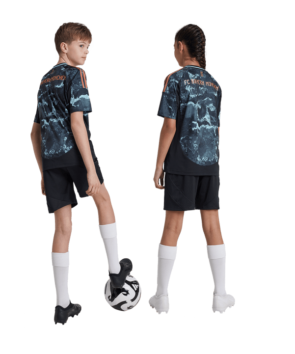 adidas FC Bayern München Short Away 2024/2025 Kids Schwarz - schwarz
