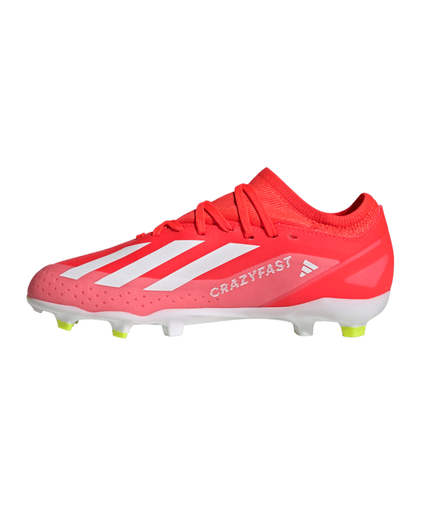 adidas X Crazyfast League FG Kids Energy Citrus Rot Weiss Gelb - rot