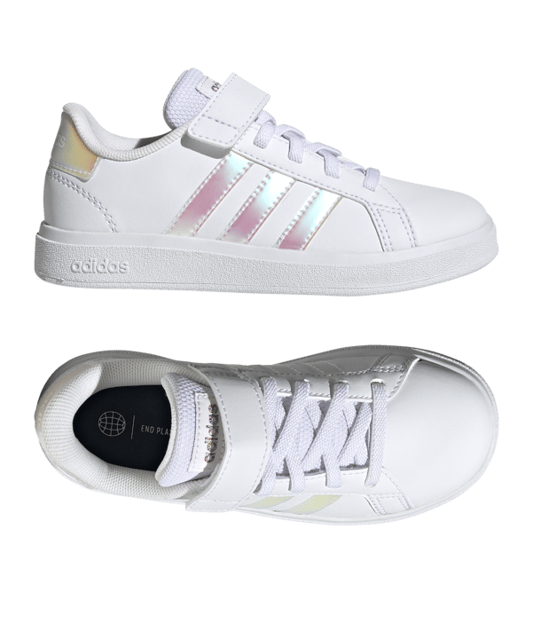 adidas Grand Court Lifestyle Court Elastic Lace and Top S Weiss - weiss