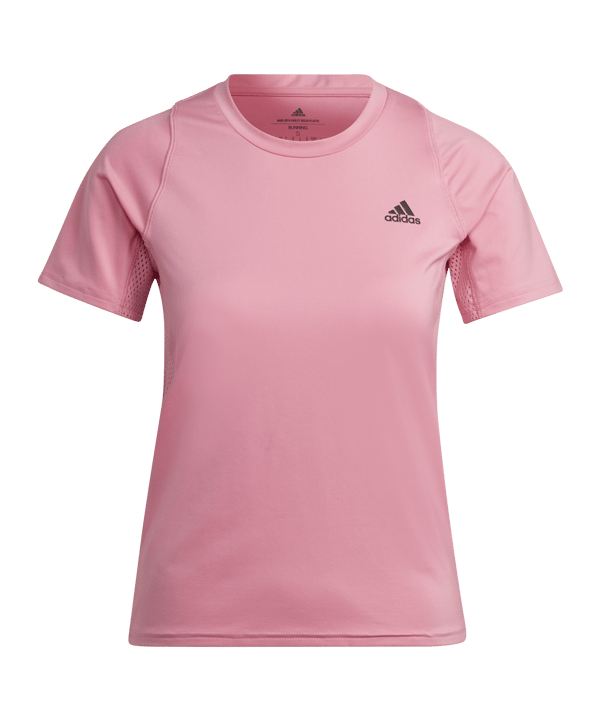 adidas Run Fast Running T-Shirt Made With Parley Ocean Plasti Damen Pink - pink