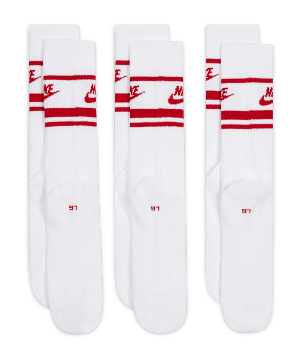 Nike Essential Crew Stripe Socken 3er Pack F102 - weiss