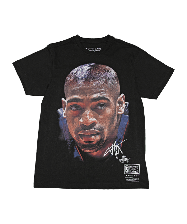 Mitchell and Ness Toronto Raptors NBA Big Face Vince Carter T-Shirt Schwarz - schwarz
