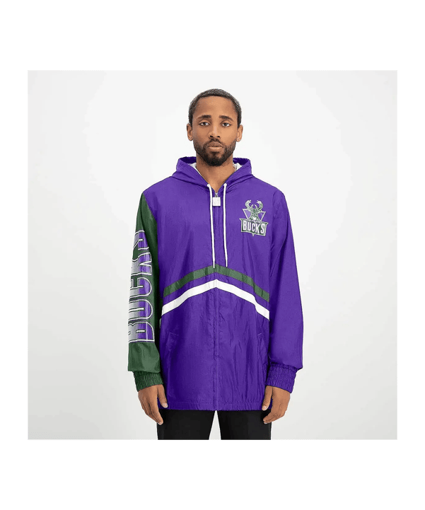Mitchell and Ness NBA Windbreaker Jacke Lila