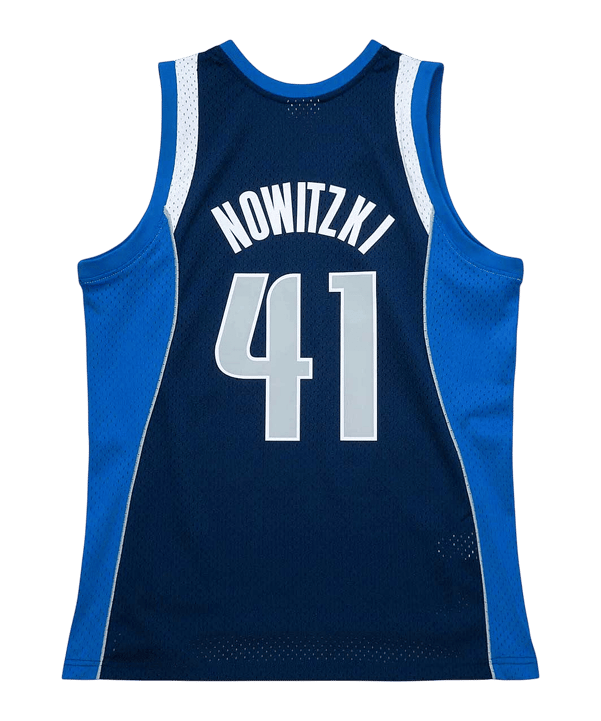 Mitchell and Ness NBA Dallas Mavericks 2011-2012 Dirk Nowitzki Swingman Trikot Blau