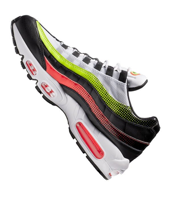 Nike Air Max 95 SE Sneaker Schwarz Rot Weiss F004 - schwarz