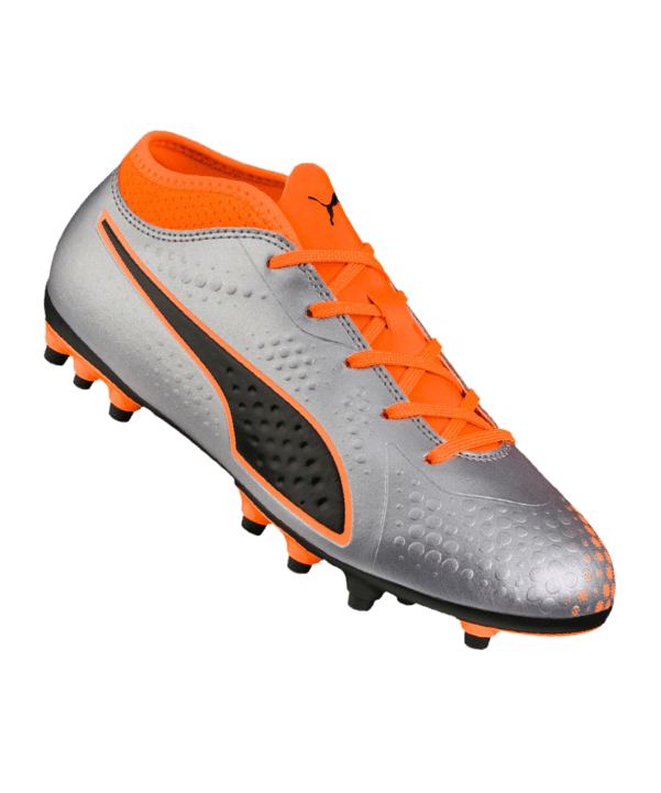 PUMA ONE 4 AG Kids Silber Orange F01 - silber