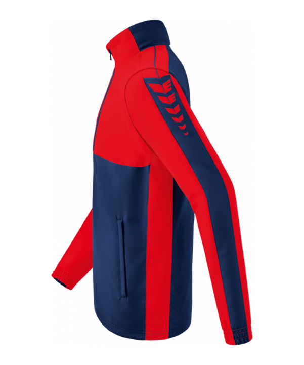Erima SIX WINGS Jacke abnehmbare Ärmel Blau Rot - blau