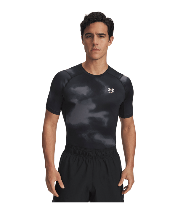 Under Armour HG Printed T-Shirt Schwarz F003 - schwarz