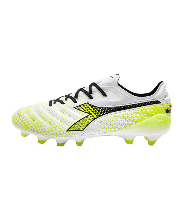 Diadora Brasil Elite Tech GR FG Weiss Schwarz Gelb FC5702 - weiss