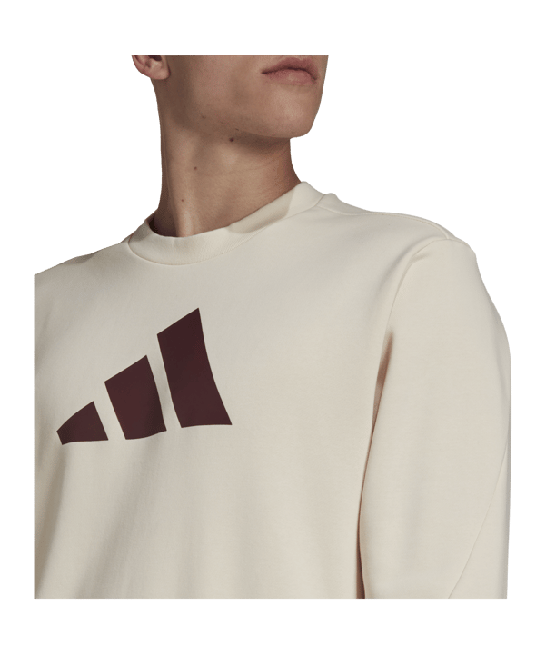 adidas Three Bar Future Icons Sweatshirt Beige - beige