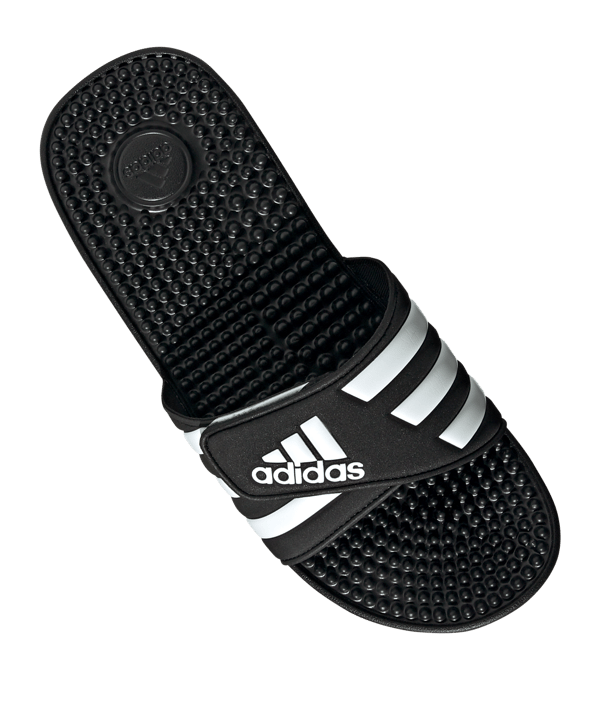 adidas Adissage Badelatsche Schwarz Weiss - schwarz