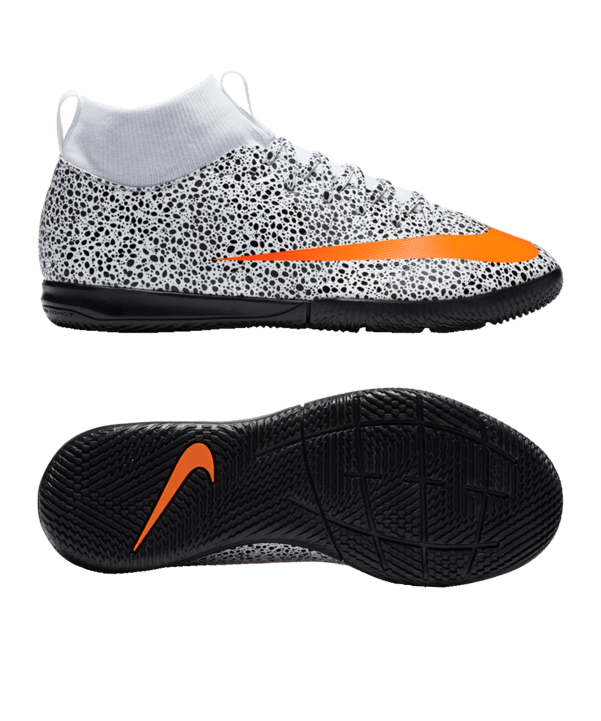 Nike Jr Mercurial Superfly VII Safari Academy CR7 IC Kids F180 - weiss