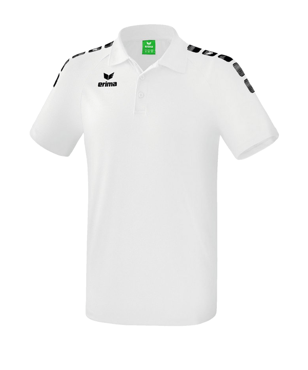 Erima Essential 5-C Poloshirt Kids Weiss Schwarz - weiss