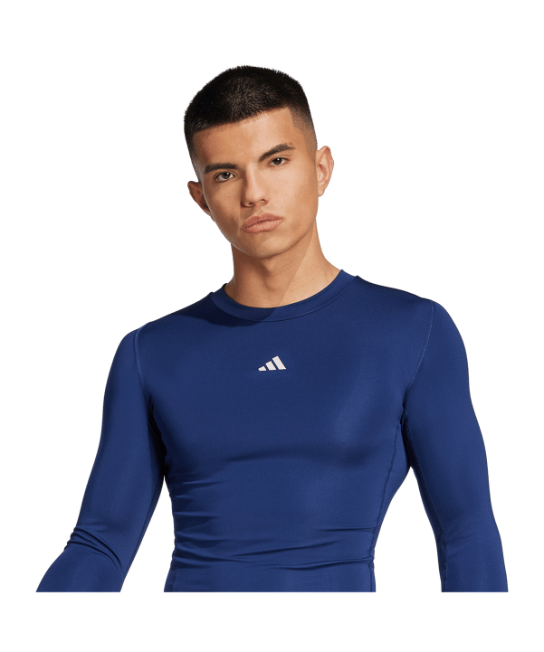 adidas Techfit Sous-Vêtements À Manches Longues Bleu - bleu