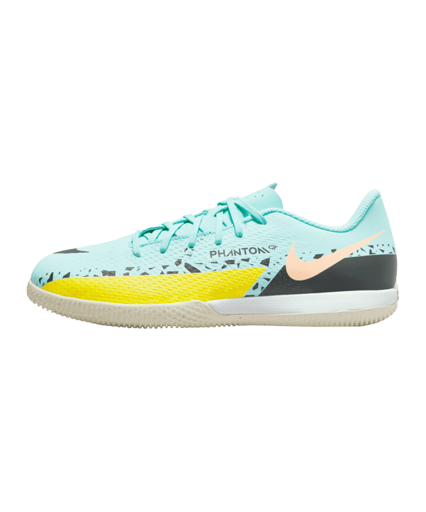 Nike Jr Phantom GT2 Academy IC Halle Kids Lucent Türkis Gelb F407 - tuerkis