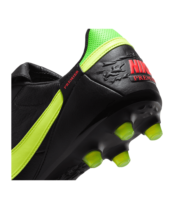 Nike X 11teamsports Premier III Leather FG Schwarz Gelb Grün F008 - grau