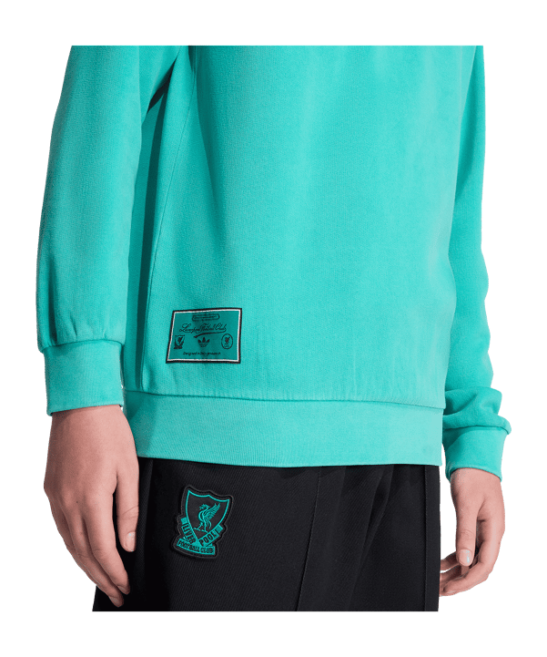 adidas FC Liverpool Icon Half Zip Sweatshirt Grün - gruen
