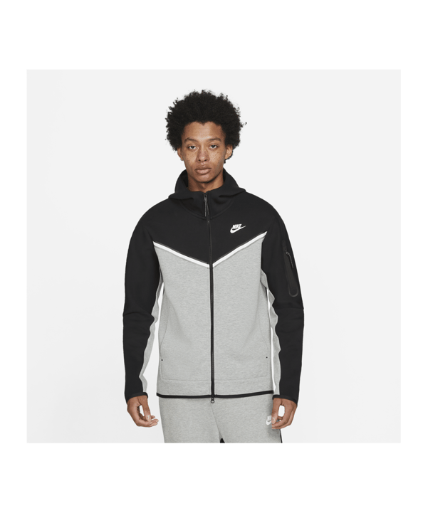 Nike Tech Fleece Windrunner Schwarz Grau F016 - schwarz