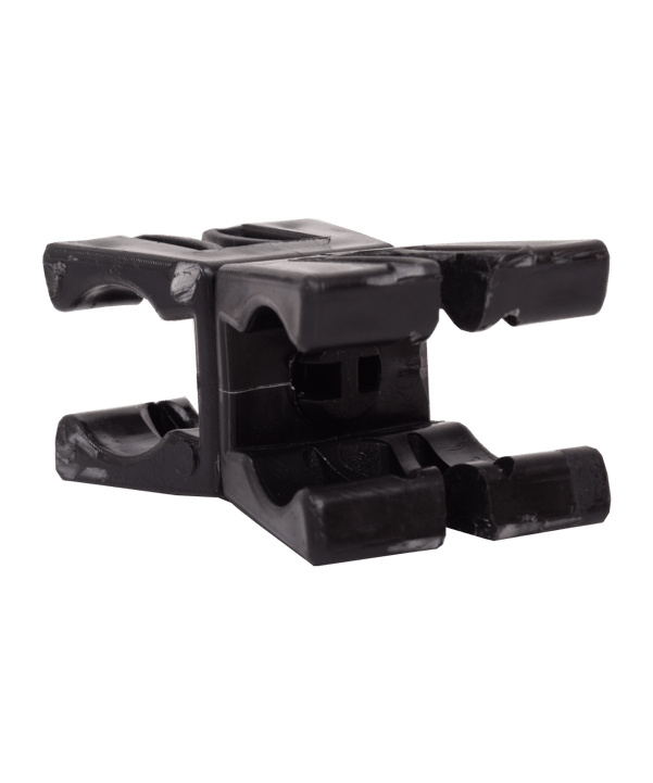 Cawila LIGA Halteclip für Stangen mit 25mm Durchmesser | Schwarz - schwarz