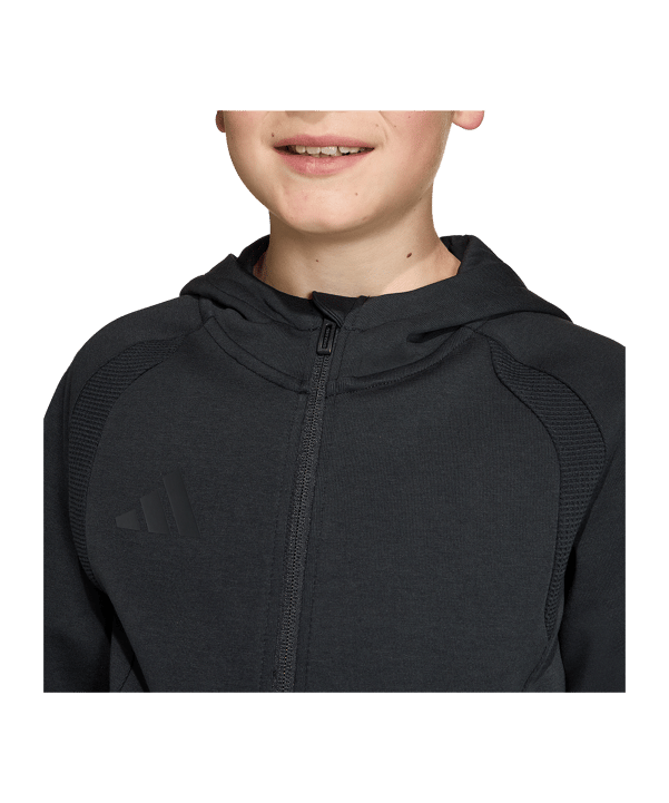 adidas Tiro Travel Hoody Kids Schwarz - schwarz