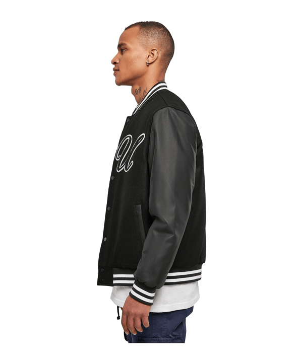 Urban Classic Big U College Jacke Schwarz - schwarz