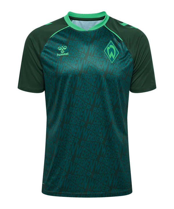 hummel SV Werder Bremen Pre Game Trikot 2026/2027 Grün F6228 - gruen