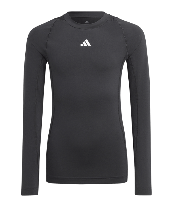 adidas Techfit Underwear Mock Longsleeve Kids Schwarz - schwarz