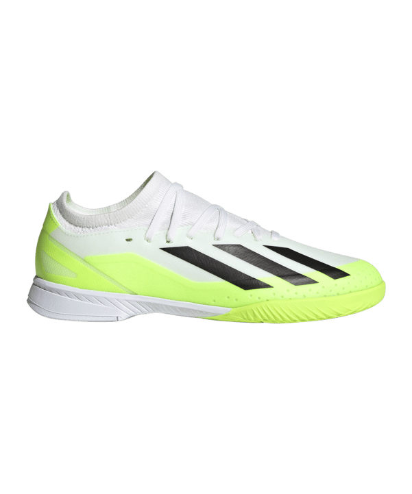 adidas X Crazyfast.3 IN Halle Crazyrush Kids Weiss Schwarz Gelb - weiss