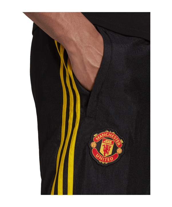 adidas Manchester United Icon Woven Jogginghose Schwarz - schwarz