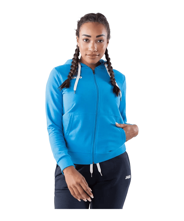 JAKO Base Giacca con cappuccio Donna Blu C089 - blu