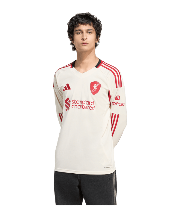 adidas FC Liverpool Trikot langarm Away 2025/2026 Weiß - weiss