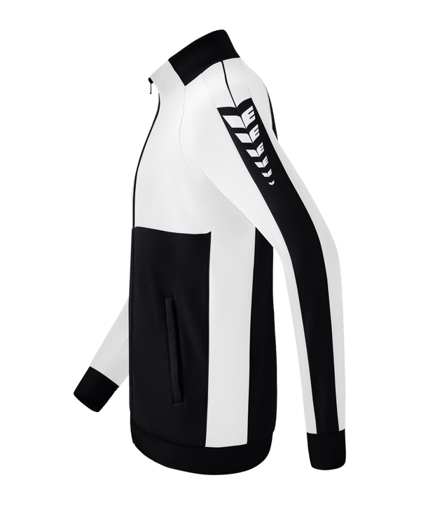 Erima Six Wings Trainingsjacke Schwarz Weiss - schwarz