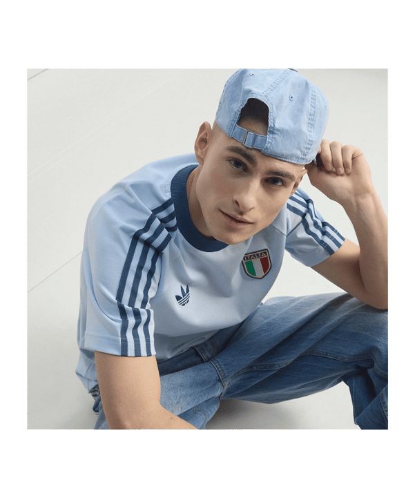 adidas FIGC Italien Originals T-Shirt Blau - blau