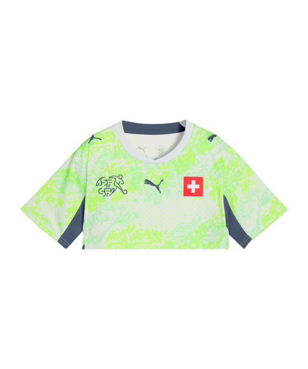PUMA SFV Schweiz Trikot Away WM 2026 Kids Grün F02 - gruen