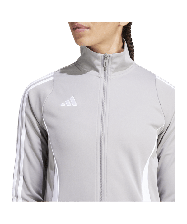 adidas Tiro 24 Trainingsjacke Damen Grau Weiss - grau