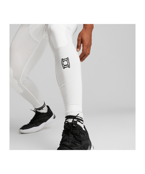 PUMA Hoops Team Full Tight Weiss F02 - weiss