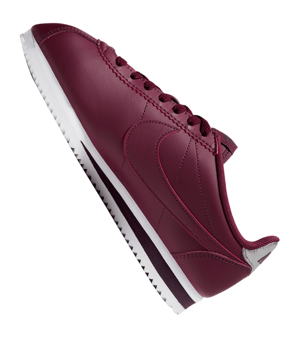 Nike Classic Cortez Leder Sneaker Damen Rot F603 - rot